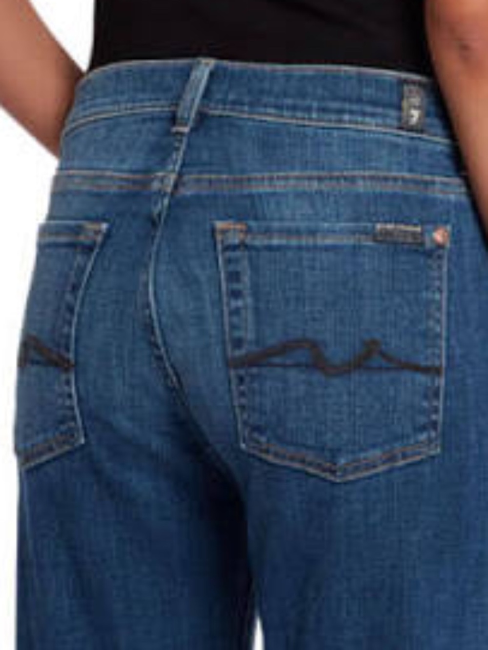 7 For All Mankind 7‎ For All Mankind Josefina Boyfriend Skinny Mid Rise Jeans - Picture 5 of 7